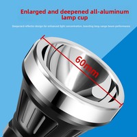 Lampe torche LED ABS EDC, pour le camping en plein air, usage domestique, rechargeable par USB, portable, multifonctionnelle, ultra-fine, anti-explosion