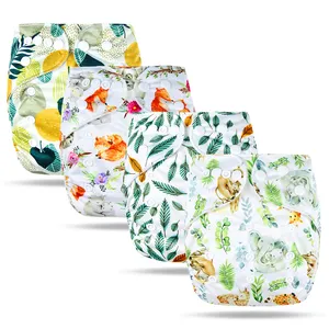 China hot product Newborn bamboo cloth diaper Adjustable OEM reusable washable pocket cloth baby diaper