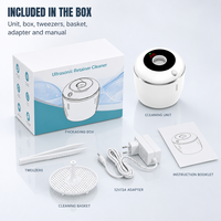 UV Ultrasonic Cleaner Ultrasonic Cleaner for Dentures and Retainers with Lid and Basket Daily Home and Travel Use