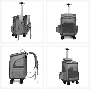 Sac à dos de transport <span class=keywords><strong>pour</strong></span> animaux de compagnie à roulettes de conception originale sac à dos de voyage <span class=keywords><strong>pour</strong></span> poussette <span class=keywords><strong>pour</strong></span> animaux de compagnie <span class=keywords><strong>siège</strong></span> de voiture <span class=keywords><strong>pour</strong></span> chiens chats chiot sac à dos confortable <span class=keywords><strong>pour</strong></span> chat - Product Image 5