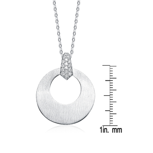 TD Collette Z argento Sterling collana pendente moda con bianco zirconi pietre di forma ovale - Product Image 3