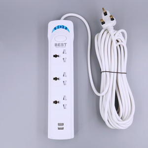 ปลั๊กพ่วงอัจฉริยะสำหรับบ้าน รุ่นใหม่ <span class=keywords><strong>ยาว</strong></span> 3 <span class=keywords><strong>เมตร</strong></span> ป้องกันไฟกระชาก พร้อมเต้ารับไฟฟ้า 3 ช่อง และพอร์ต USB - Product Image 3