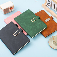 Carnet A5 personnalisé en cuir PU épais, coffret cadeau d'entreprise avec porte-stylo à boucle en U pour réunions d'affaires et reconnaissance des employés