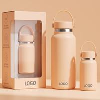 Botella Térmica de Acero Inoxidable de 200 ml con Diseño de Dibujos Animados, con Asa de Silicona Portátil, Libre de BPA, para Estudiantes, Regreso a Clases