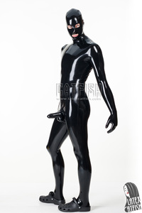 Catsuit Lateks <span class=keywords><strong>Penis</strong></span>-erator Pria dengan Sarung Tangan dan Kaus Kaki Full Cover Ketebalan 0.4mm - Product Image 6