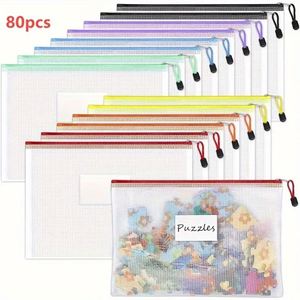 A4 Mesh Zipper File Bag Waterproof Clear <b>Document</b> Pouch for School Office Supplies Organizer Student Stationery Receipt Storage - Product Image 4
