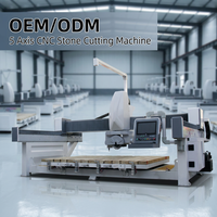 Machine de découpe automatique de granit avec positionnement par caméra, scie à pont CNC 5 axes, machine à scier la pierre