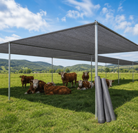 Filet d'ombrage agricole noir pour serre, élevage de bétail et volailles, toile anti-UV 90 g/m², maille de protection solaire 4x50m
