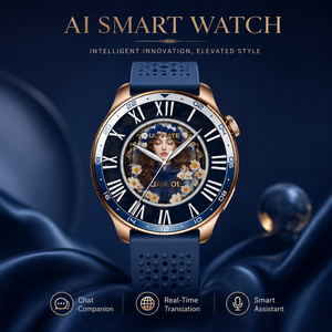 Nouvelle Montre Connectée IA 2026 avec Assistant Vocal ChatGPT DeepSeek, Traducteur en Temps Réel pour Répondre aux Appels, Étanche et en Silicone - Product Image 1