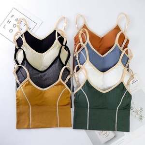 <span class=keywords><strong>Top</strong></span> court dos nu noir pour femme, Camisole dos nu, mode décontractée, <span class=keywords><strong>Top</strong></span> tubulaire, sans manches, gilet court, Sexy, débardeur, soutien-gorge - Product Image 1