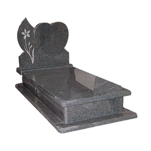 Lápida de Granito Gris Natural con Diseño Personalizado, Estilo Ghana, Modelo Avbob - Product Image 1
