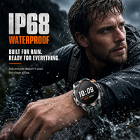 SENBONO Smartwatch da uomo con bussola integrata, impermeabile IP68, fitness tracker, monitoraggio del sonno, notifiche messaggi, compatibile con Android e iOS