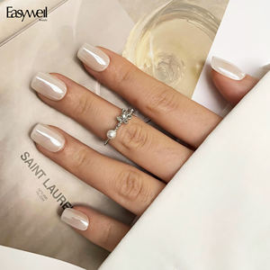 Easywell - Juego <span class=keywords><strong>de</strong></span> 30 <span class=keywords><strong>Uñas</strong></span> Postizas <span class=keywords><strong>de</strong></span> Gel Acrílico Suave, <span class=keywords><strong>Cortas</strong></span>, Cuadradas, Sólidas, <span class=keywords><strong>de</strong></span> Lujo, Hechas a Mano, <span class=keywords><strong>de</strong></span> Alta Calidad - Product Image 3