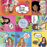 Jeu de Mahjong Américain Personnalisé Pop Diva, 160 Tuiles Acryliques avec Points Cœur Roses, Flamingo Bams et Fashion Jokers Entertainment