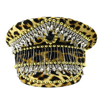 Paillettes Scintillantes à Imprimé Léopard avec Strass et Pompons pour Enterrement de Vie de Jeune Fille, Festival Burning Man, Scènes de Défilé, Carnaval