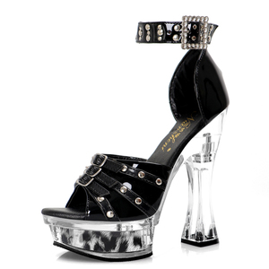 Sandales à talons Devil Hottie de 14 cm, <span class=keywords><strong>chaussures</strong></span> de pole dance sexy, style <span class=keywords><strong>rock</strong></span> exotique, style de podium de bar, modè<span class=keywords><strong>le</strong></span> chaud, style de défilé automobile - Product Image 2