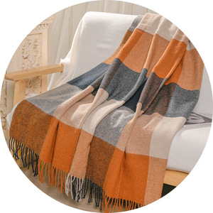Cubierta <span class=keywords><strong>de</strong></span> <span class=keywords><strong>manta</strong></span> <span class=keywords><strong>de</strong></span> <span class=keywords><strong>lana</strong></span> 100% Jacquard <span class=keywords><strong>de</strong></span> doble cara al por mayor para una mayor calidez. <span class=keywords><strong>Manta</strong></span> <span class=keywords><strong>gruesa</strong></span> <span class=keywords><strong>de</strong></span> invierno y otoño - Product Image 4