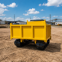 Mini-dumper sur chenilles 3 tonnes, petit dumper sur chenilles pour travaux d'ingénierie, dumper sur chenilles diesel hydraulique tout-terrain