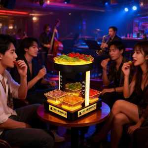 <b>LED</b> Illuminated Fruit Platter Multi Compartment Snack Dish For Bars KTVs Creative Display Rack - Product Image 1