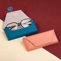 Étui à lunettes personnalisé en cuir PU fait main avec logo, emballage pour montures optiques – Vente en gros