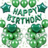 Kit de ballons Joyeux Anniversaire et Saint-Valentin, ensemble de ballons en aluminium assortis, multicolores et multi-thèmes pour la décoration de fêtes d'anniversaire
