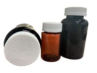 Bouteille vide en PET ambré de 50 ml, 100 ml, 120 ml, 250 ml, 300 ml, qualité alimentaire, pour vitamines, médicaments, capsules, bouteille à large ouverture avec CRC