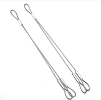 Câble en acier inoxydable 1/8x36 pouces, lanière de sécurité pré-crimpée avec boucle et œillet, accessoires de quincaillerie pour yachts et bateaux