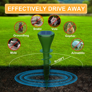 Mỹ Cổ Ar08m Năng Lượng Mặt Trời <span class=keywords><strong>Powered</strong></span> Rắn Rung Mole <span class=keywords><strong>Repeller</strong></span> Động Vật Gopher Và Vole Chaser Không Thấm - Product Image 3