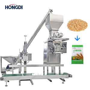 Machine d'emballage semi-automatique à double vis sans fin pour poudre, convoyeur à vis, remplisseuse de sachets plastiques grand volume pour farine et poudres chimiques - Product Image 2