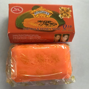 <span class=keywords><strong>Savon</strong></span> <span class=keywords><strong>Asantee</strong></span> à la papaye et au miel de Thaïlande, formule à base de plantes pour éclaircir, lutter contre l'acné et l'âge, soin de la peau - Product Image 4