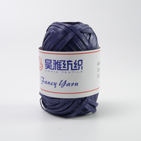 Benang Rajut Raffia Matte 1/6NM, Benang Mewah, Bernapas, Tahan Sobek, untuk Topi, Tas, Keranjang, Warna Sesuai Pesanan