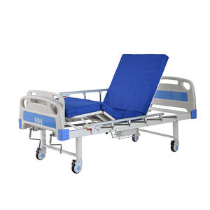 कारखाने प्रत्यक्ष आपूर्ति मैनुअल चिकित्सा क्लिनिक अस्पताल बिस्तर 2 क्रैंक और 2 कार्यों के साथ धीमी-मूल भोजन तालिका और शौचालय बिस्तर - Product Image 2