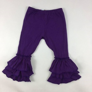 Qingli ODM Custom Soft Cotton Bells Baby Girls Breathable Casual Clothing Solid Ruffle <strong>Leggings</strong> Fall/<strong>Summer</strong> Wholesale Price - Product Image 6