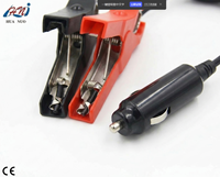 Enchufe hembra para encendedor de coche con pinzas de cocodrilo de alta resistencia, pinza de cocodrilo de alta resistencia para batería de 12V