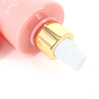 Ensemble de flacons pulvérisateurs à pompe Conteneur de crème de soin de la peau Bocaux Emballage en plastique pour animaux de compagnie Emballage cosmétique rose cylindrique de luxe 100ml 200ml