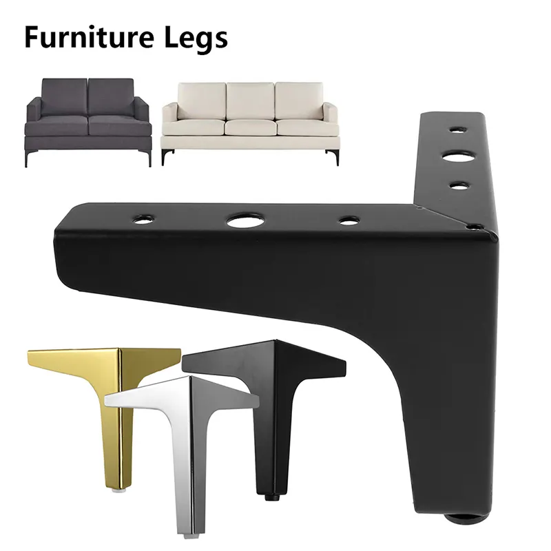 4 Cái/bộ Kim Loại Hỗ Trợ Đồ Nội Thất Tủ Hỗ Trợ Chân Sắt Sofa Feet Cho Tủ Giường Ghế Dresser Đồ Nội Thất Chân Phần Cứng