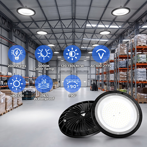 ไฟไฮเบย์ LED รูปทรง UFO แบบสั่งผลิตพิเศษ 26000LM 200W 150W 100W DOB IP65 กันน้ำ ประหยัดพลังงาน ขายส่งสำหรับโรงงาน - Product Image 2