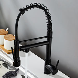 <span class=keywords><strong>Mitigeur</strong></span> de <span class=keywords><strong>Cuisine</strong></span> Doré de Luxe, Robinet d'Évier Bidirectionnel en Acier Inoxydable 304, Pulvérisateur Rétractable à Ressort, Robinet de <span class=keywords><strong>Cuisine</strong></span> à Double Poignée - Product Image 1