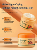 Crème éclaircissante pour le visage à la papaye OEM, éclaircissement naturel de la peau, hydratation, avec vitamine C et collagène pour le traitement des taches brunes