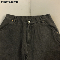 Pantalones Cortos de Mezclilla Estilo Carpenter para Hombre, Ecológicos, Vintage, de Cintura Media, con Logotipo Personalizado, Holgados, Color Marrón, para Verano
