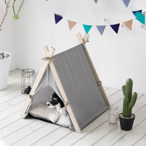 Tienda de lona de algodón reutilizable para mascotas, tipi - Product Image 6