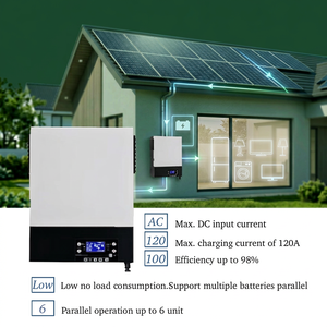 Convertisseur solaire hors réseau 4,5 kW, 3 sorties, batterie 24 V, 120 A MPPT, 60-450 V, convertisseur domestique avec WiFi - Product Image 1