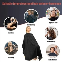 Capes de barbier professionnelles avec col en silicone, logo personnalisé, robe de barbier, cape de coupe de cheveux, cape de coiffure, cape de salon de coiffure