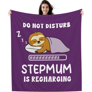 <b>Blue</b> Sloth Dad Recharging Flannel <b>Blanket</b> <b>Throw</b> <b>Blanket</b> Nap <b>Blanket</b> Machine Washable Fade Resistant for Bed Sofa Couch Wholesale - Product Image 5