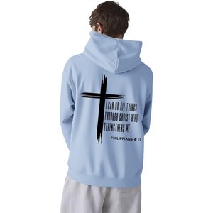 FOXA Christian Hoodie For Boys 100% Cotton Breathable Faith <b>Cross</b> Print Religious Sweatshirt Bible Verse Pullover <b>Top</b> - Product Image 4