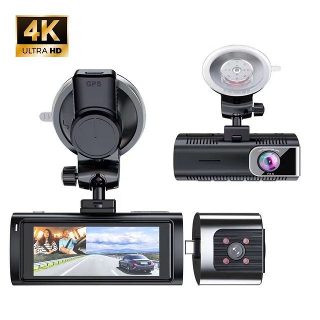 2026 Popular Detachable Len Driving Recorder 4k Dashcam Front and Rear Camera with WiFi GPS Dash Camera for Cars 4k Night Vision