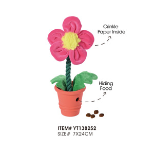 Giocattolo per Cani in Peluche Colorato a Forma di Fiore con Effetto Stropicciato per lo Sviluppo del QI e la Pulizia dei Denti - Product Image 1