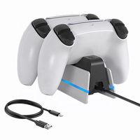 Station de charge stable pour deux manettes PS5 avec protection contre les surcharges et affichage LED pour manettes PS5 et PS5 Edge