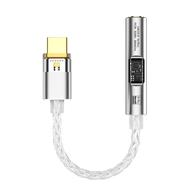 Enhanced High-Performance Hi-Fi DAC Audio Converter USB-C to 3.5mm Headphone Jack (For Mobile Phones, Laptops, and Tablets)