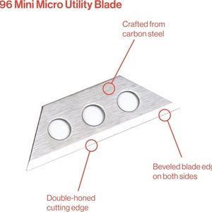Premium Carbon Steel #96 Mini Micro Utility Bladefor Box Cutters, Utility Knives, and <b>Crafting</b> <b>Tools</b> - Product Image 3